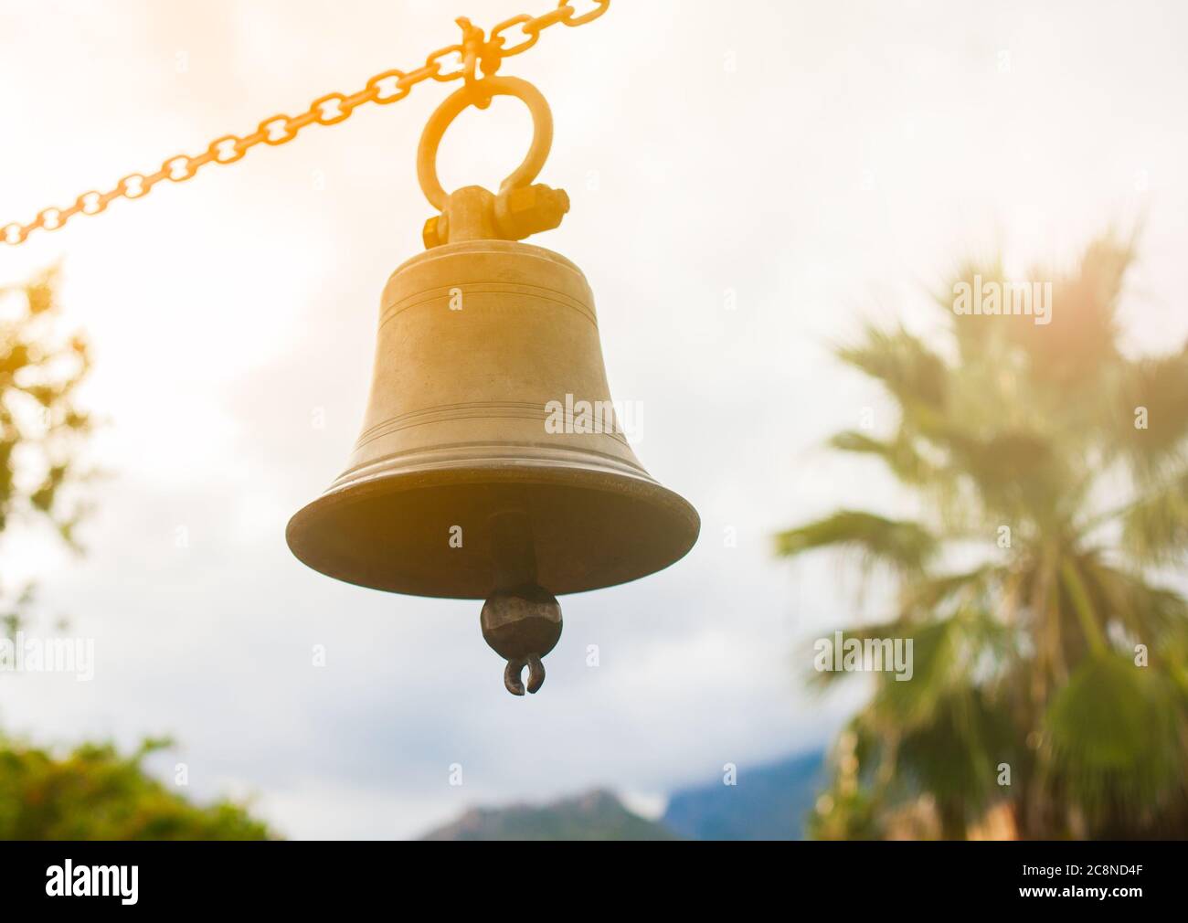 Hanging bell with chain hi-res stock photography and images - Alamy