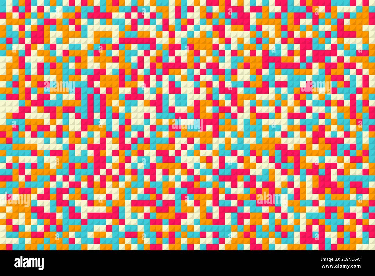 color background from mosaic pixel squares Stock Vector