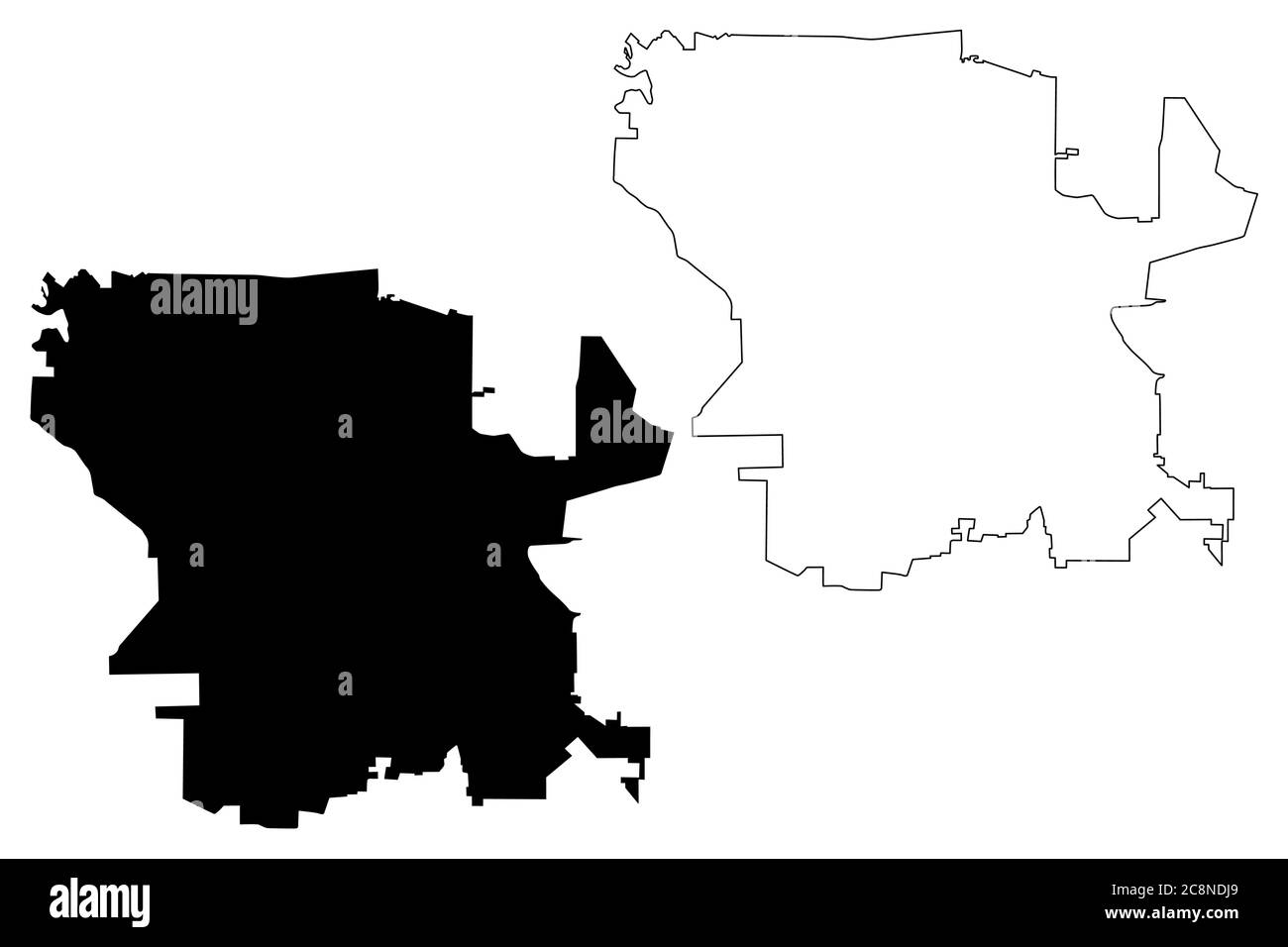 Cordoba City (Argentine Republic, Cordoba Province) map vector illustration, scribble sketch map Stock Vector