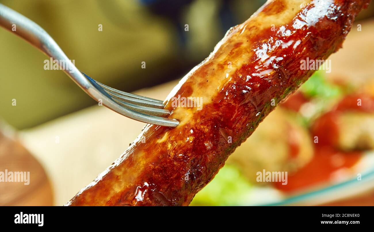 Italian Sausage Salsiccia Al Vino Style Of Pork Sausag Stock Photo Alamy