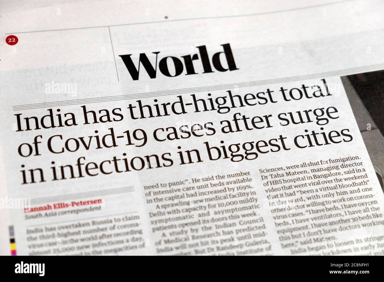 India Has Third Highest Total Of Covid 19 Cases After Surge In Infections In Biggest Cities 7 July In Guardian Newspaper Headline London Uk Stock Photo Alamy India Has Third Highest Total Of Covid 19 Cases After Surge In Infections In Biggest Cities 7 July In Guardian Newspaper Headline London Uk Stock Photo Alamy