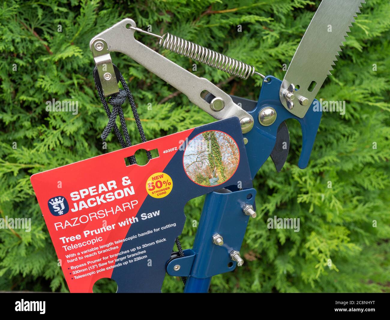 Closeup of a product sales and information card on a Spear