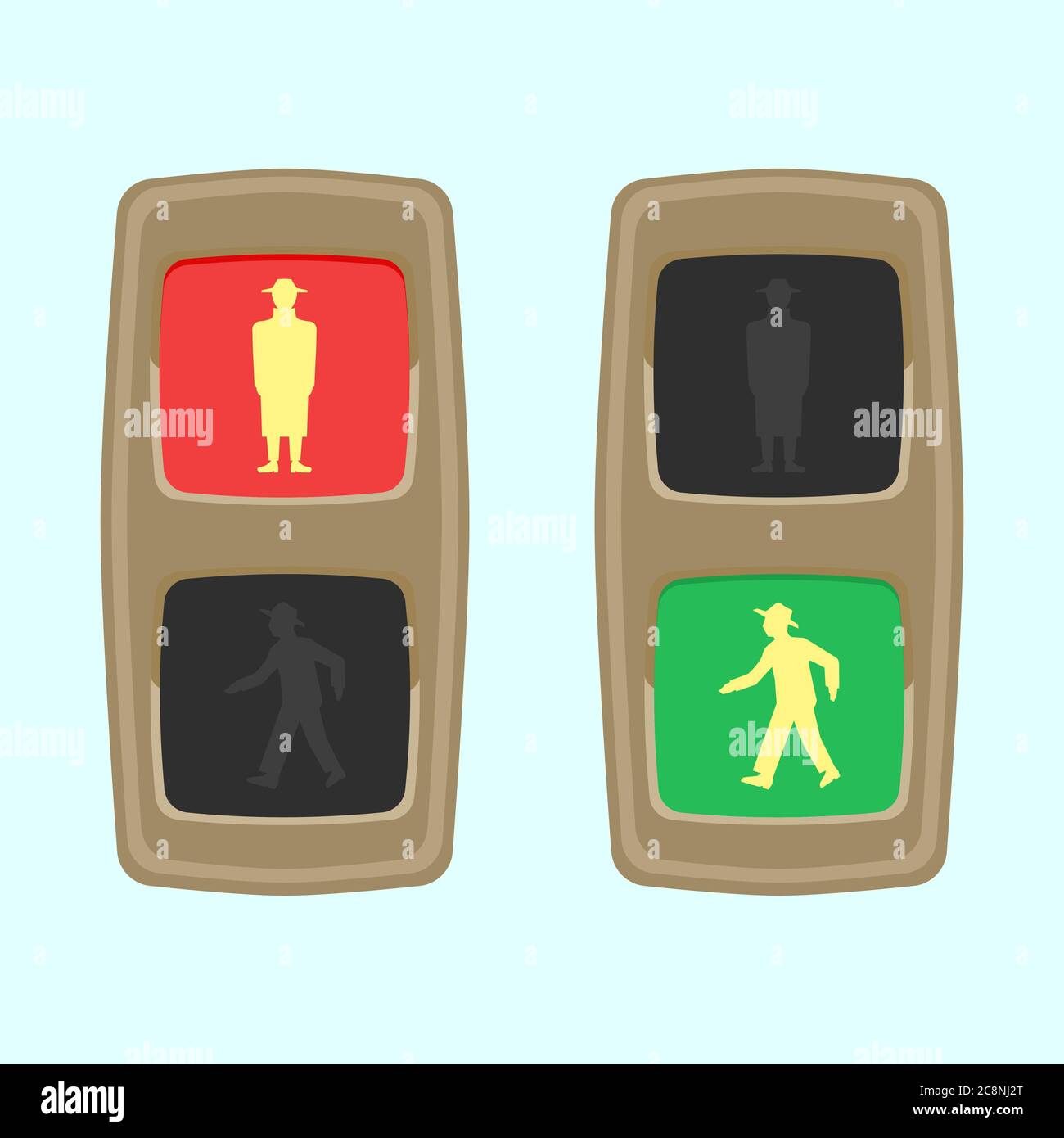 Pedestrian Traffic Light Stock Vector Image & Art - Alamy