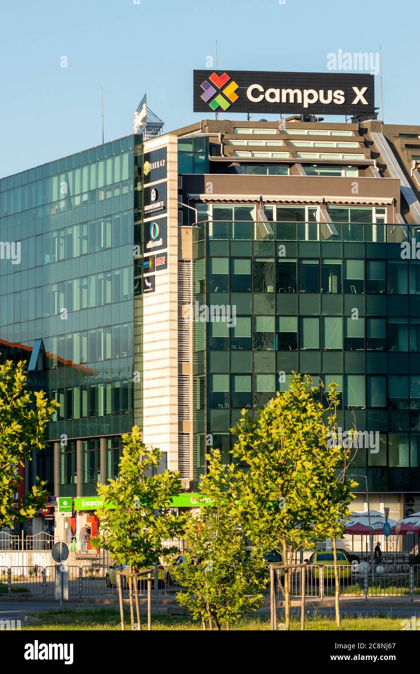 Campus X building and facilities for IT Management entrepreneurial melting pot Hi Tech leader and Telerik Academy Hub in Sofia Bulgaria in July 2020 Stock Photo