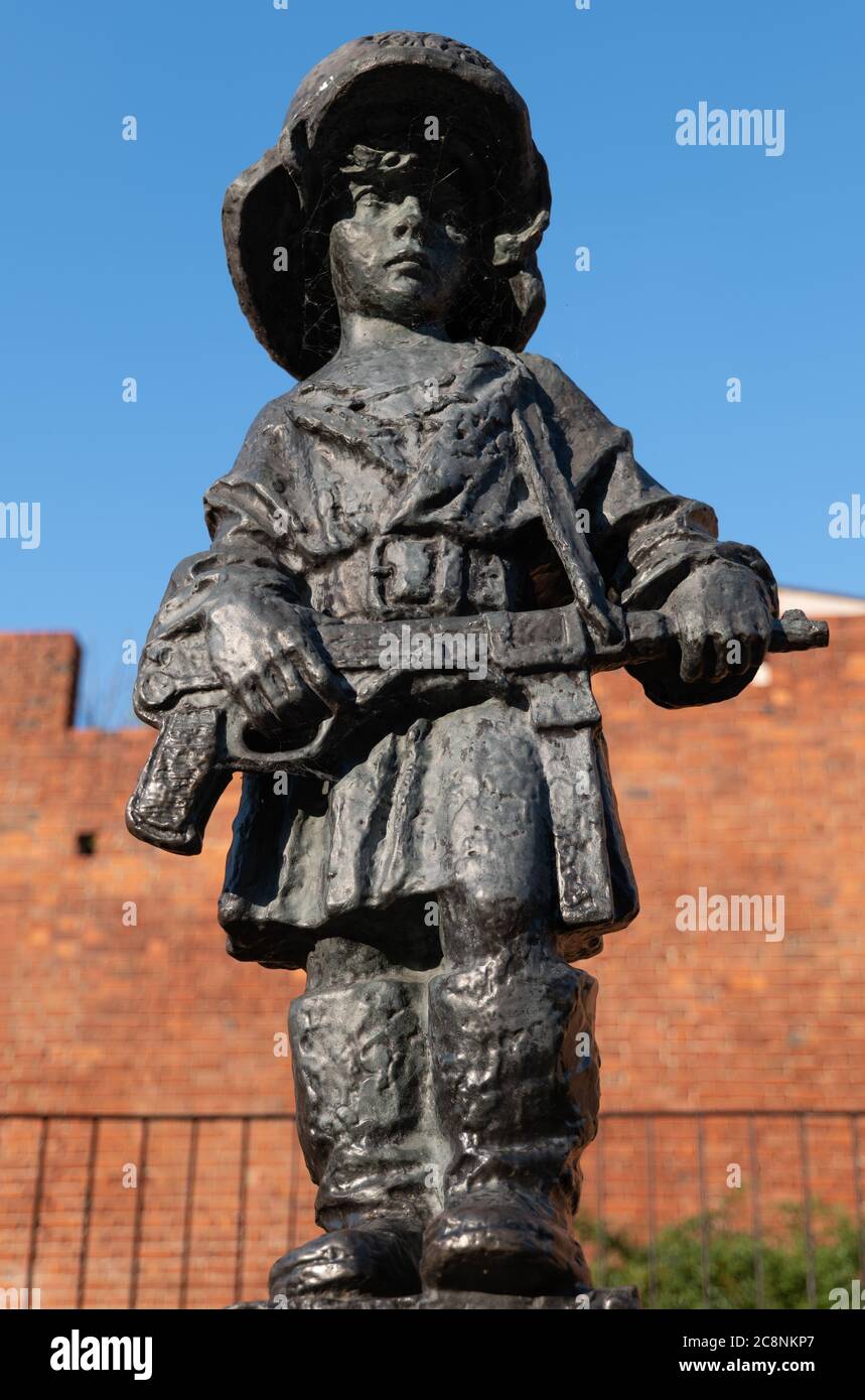Warsaw, Poland - Circa June, 2020: Monument to the Little Insurgent in