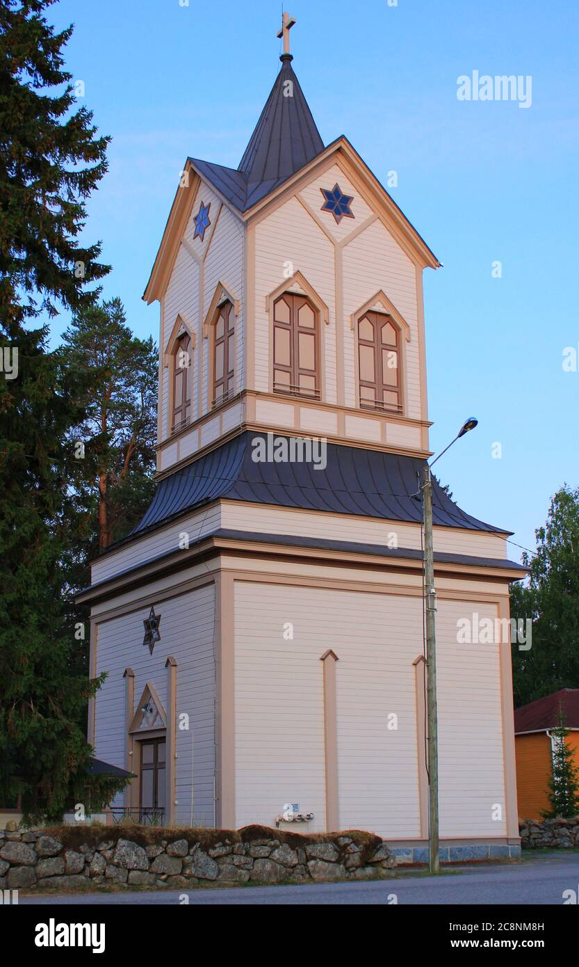 Reisjärven kirkko, Reisjärvi. Stock Photo