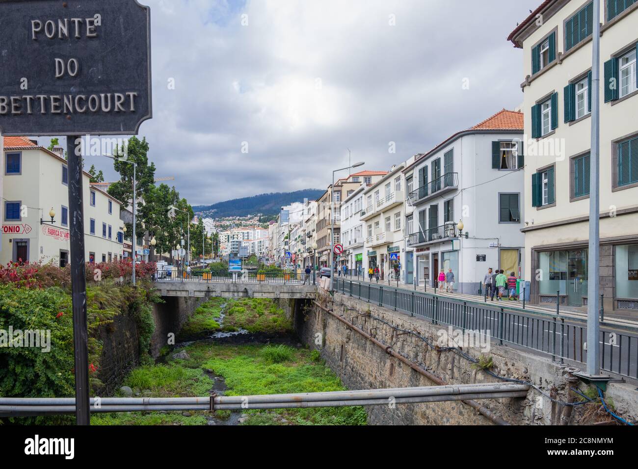 Ponte Do Bettencourt, Funchal, Madeira on a cloudy day. Stock Photo
