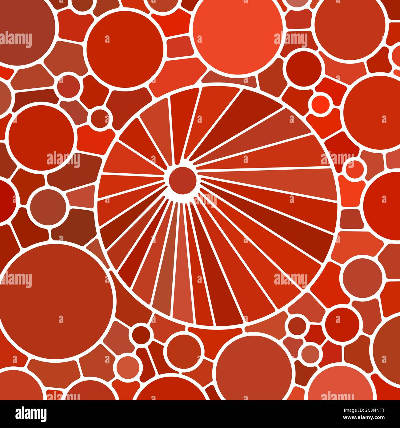 abstract vector stained-glass mosaic background - red circles Stock ...