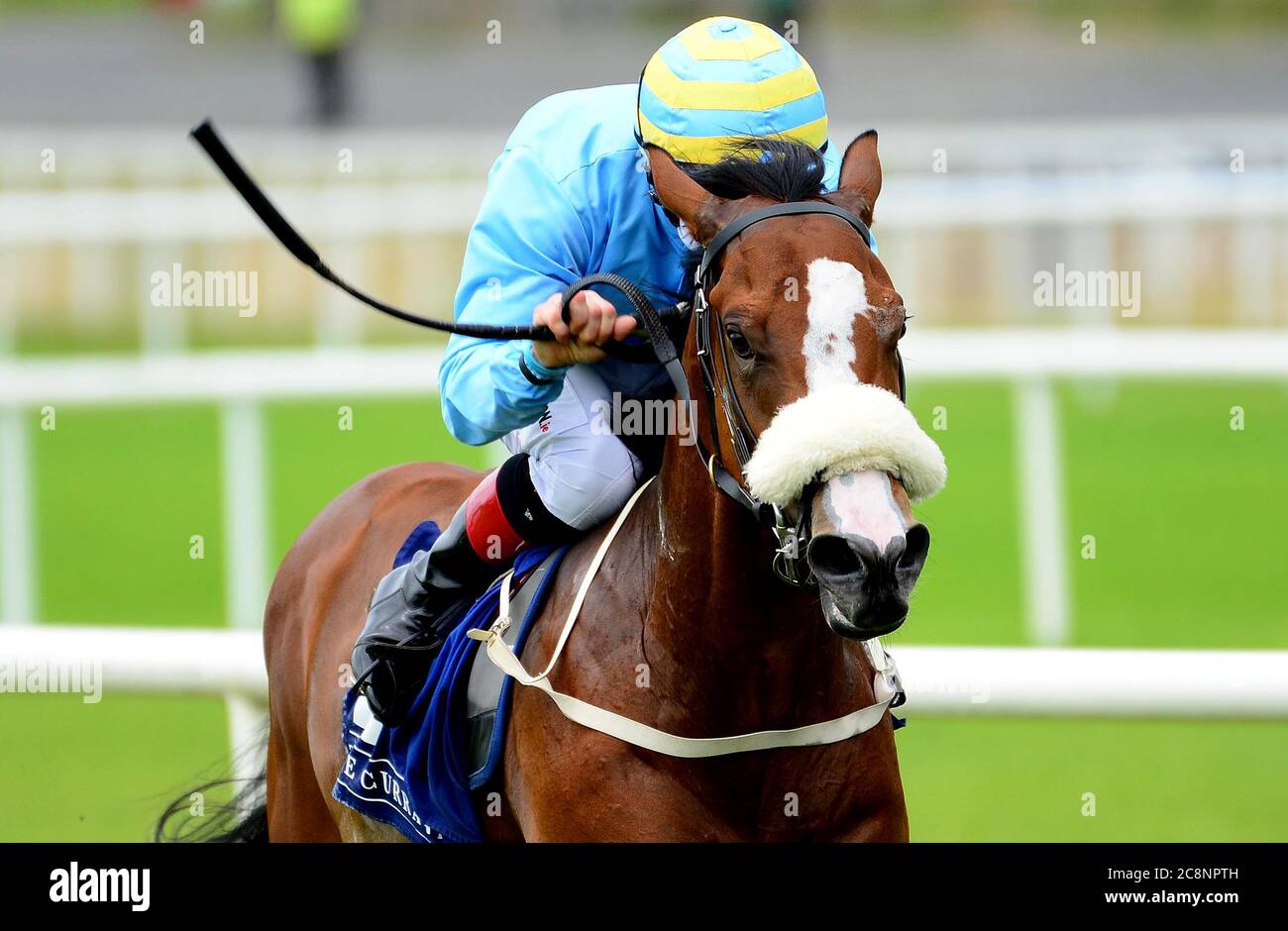 CURRAGH 26-July-2020. COILL AVON and Colin Keane win from St Mark's Basilica for trainer Ger Lyons. Photo Healy Racing. at Curragh Racecourse. Stock Photo