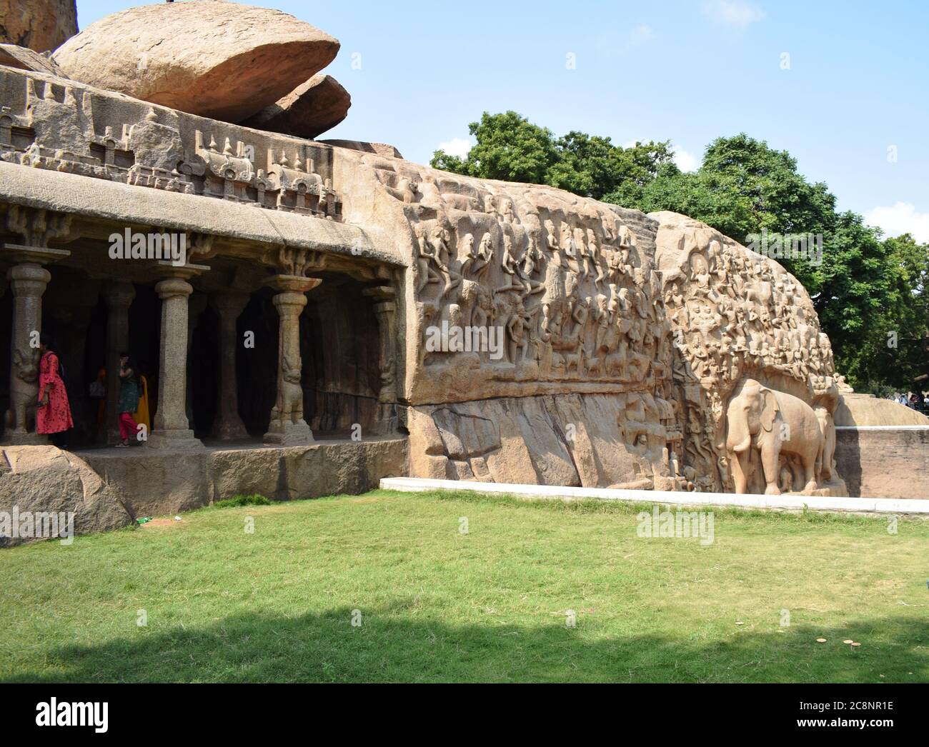 Stone caves arts Mahabalipuram, Channel Stock Photo Alamy