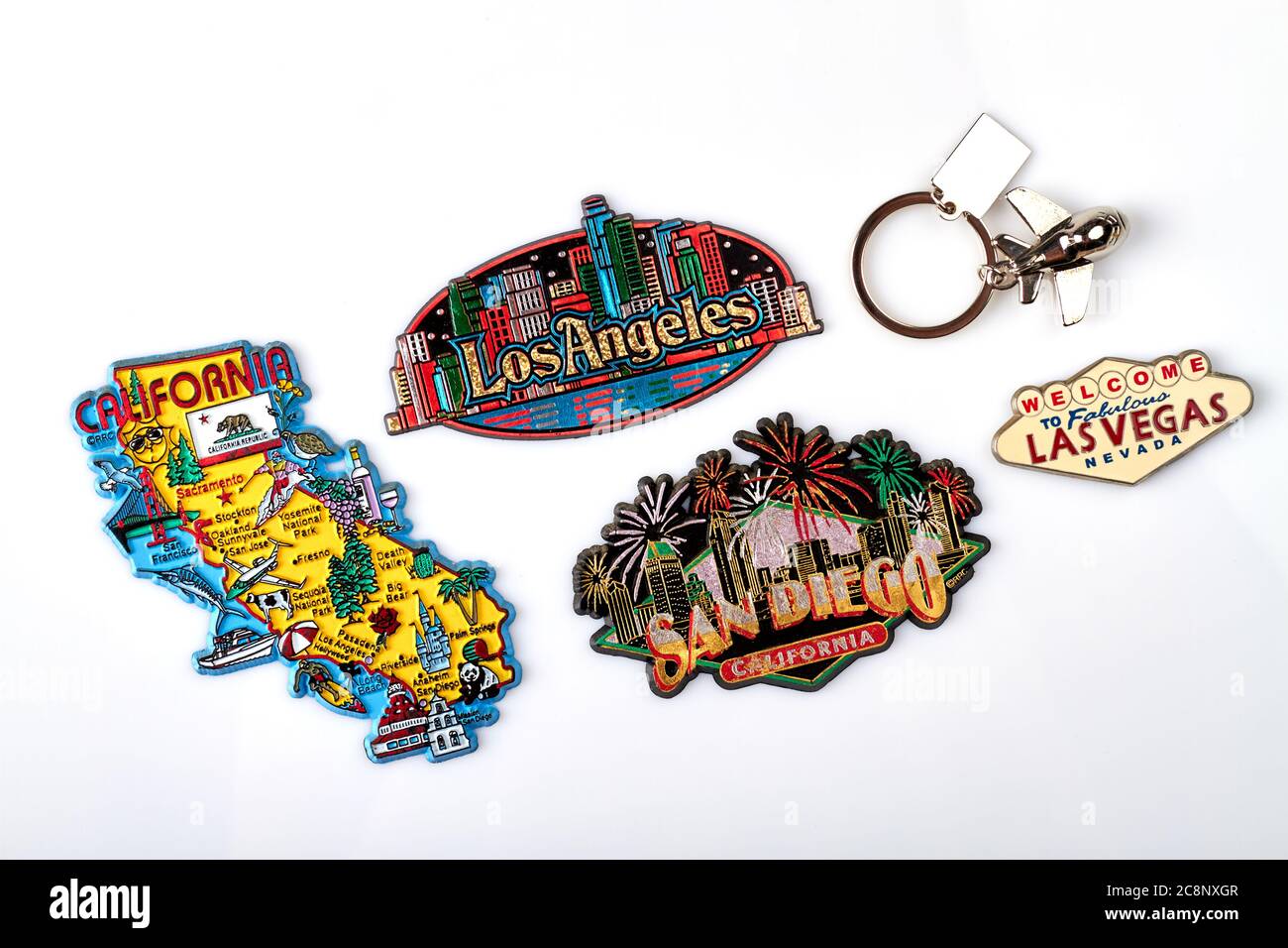 Tourist souvenirs of the USA cities Stock Photo Alamy
