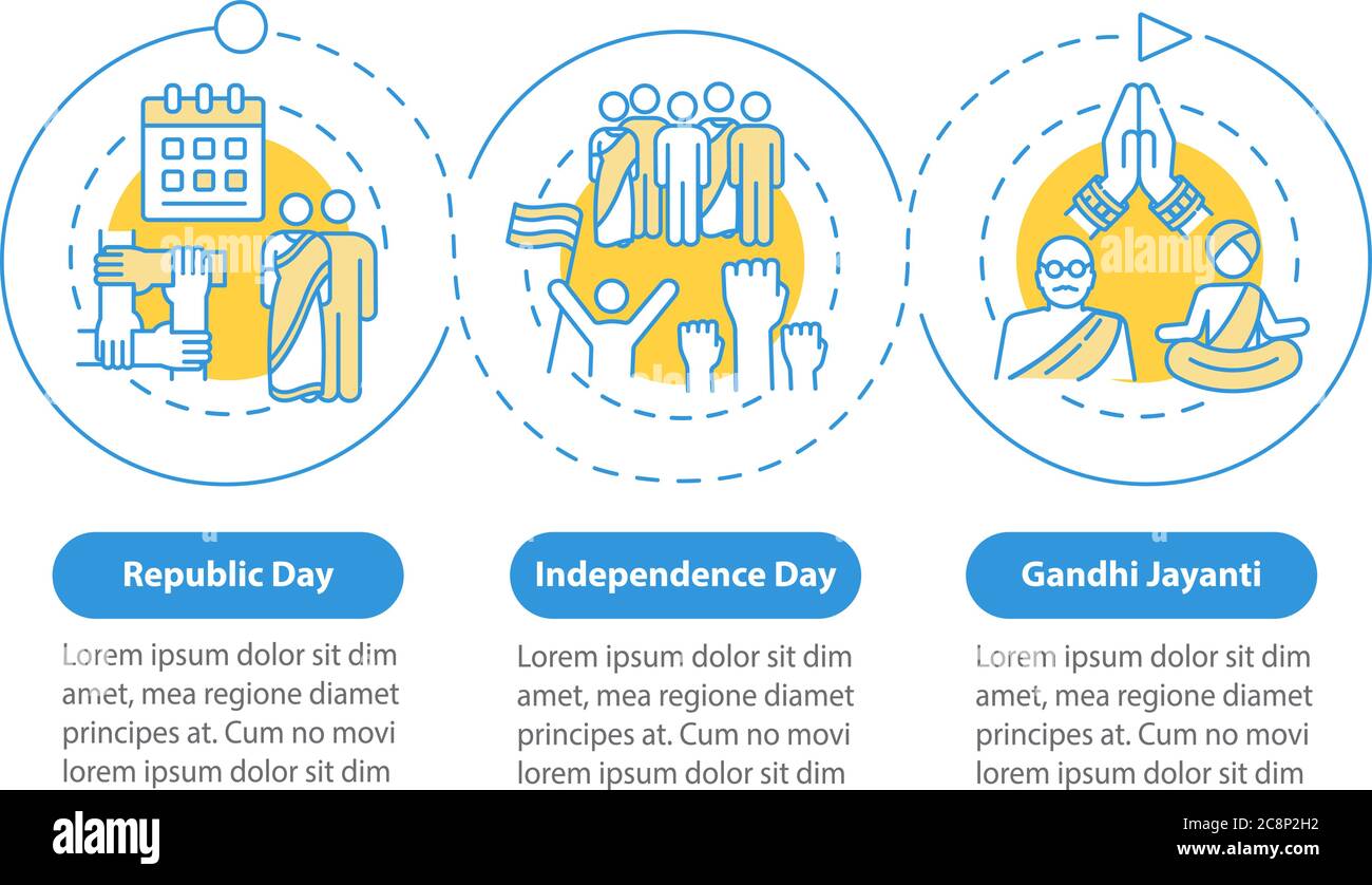 National Indian Holidays Vector Infographic Template Public Holidays