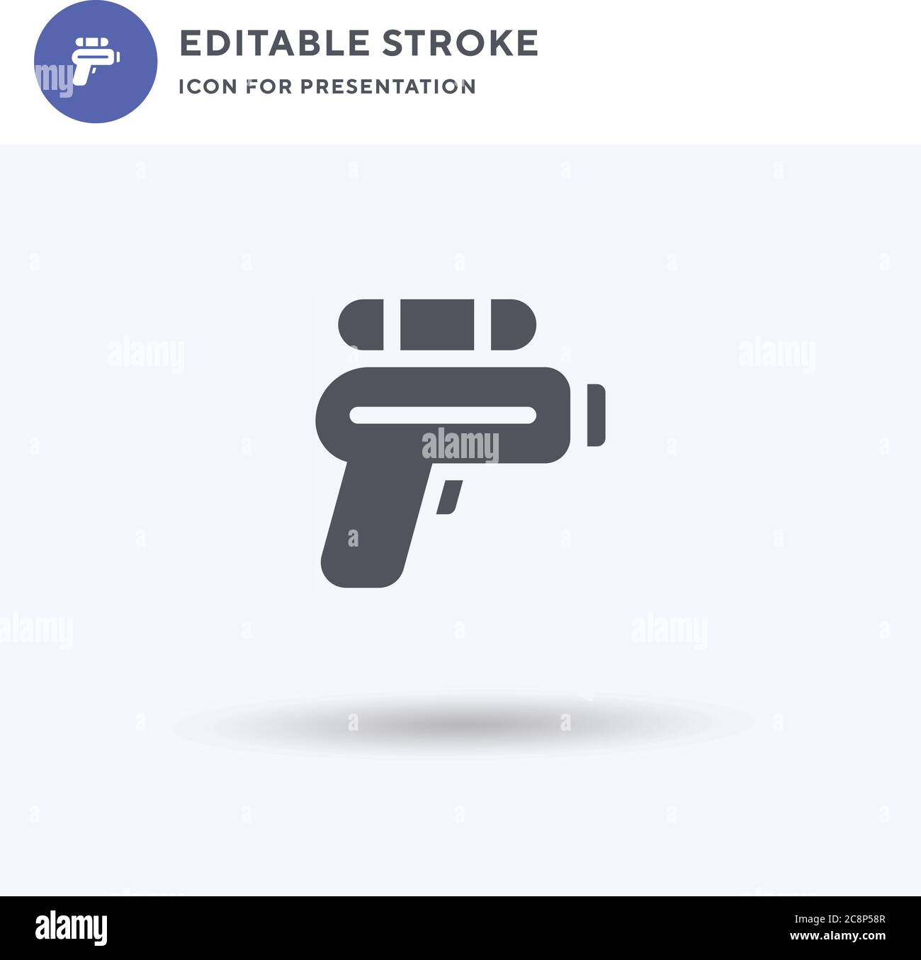 Water Gun icon vector, filled flat sign, solid pictogram isolated on ...