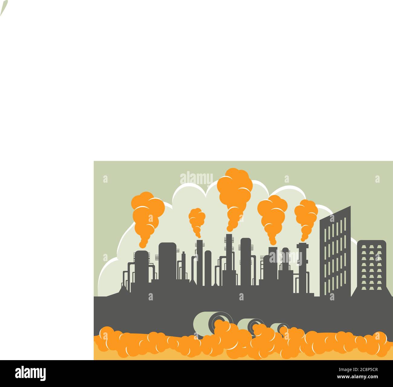 Industrial production with harmful emissions into the environment. Wastewater pollution with