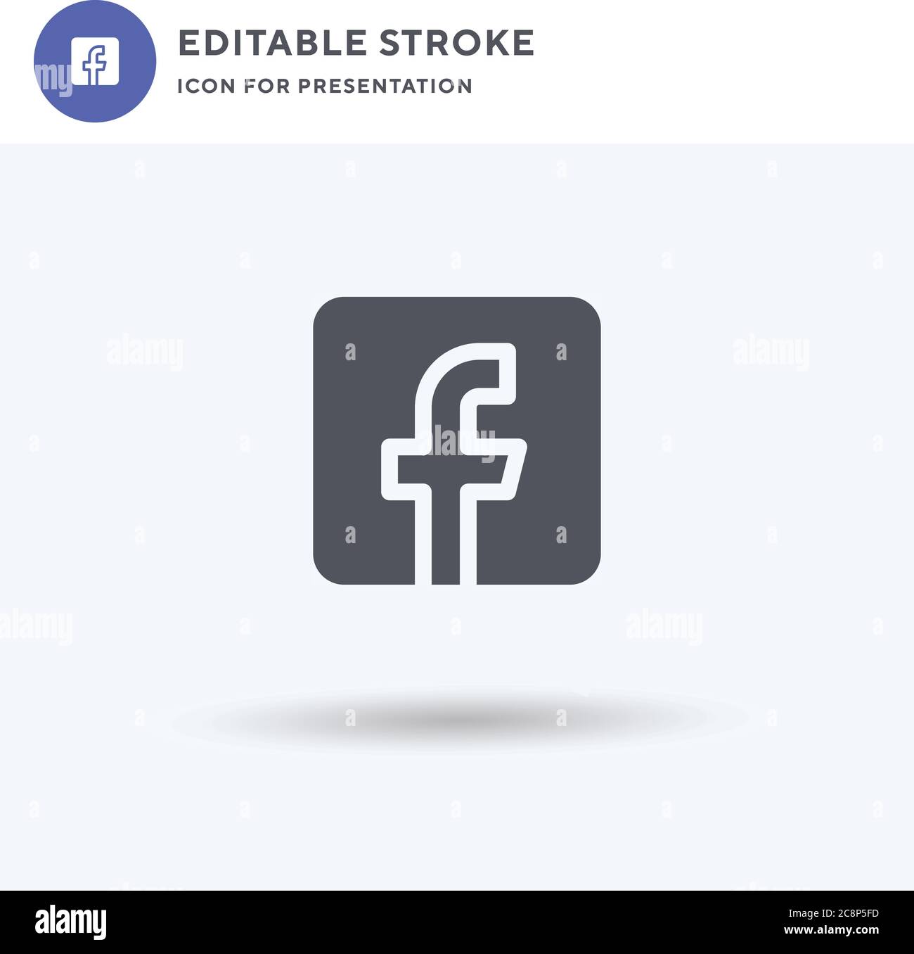 Facebook Icon Vector Filled Flat Sign Solid Pictogram Isolated On White Logo Illustration Facebook Icon For Presentation Stock Vector Image Art Alamy