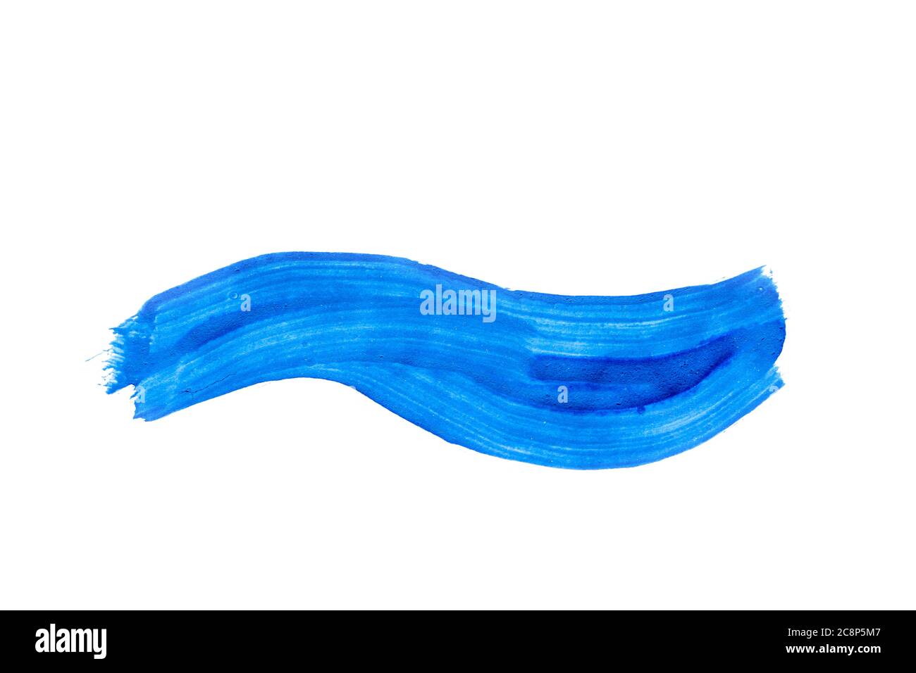 Blue brush stroke with watercolor isolated on white background Stock ...