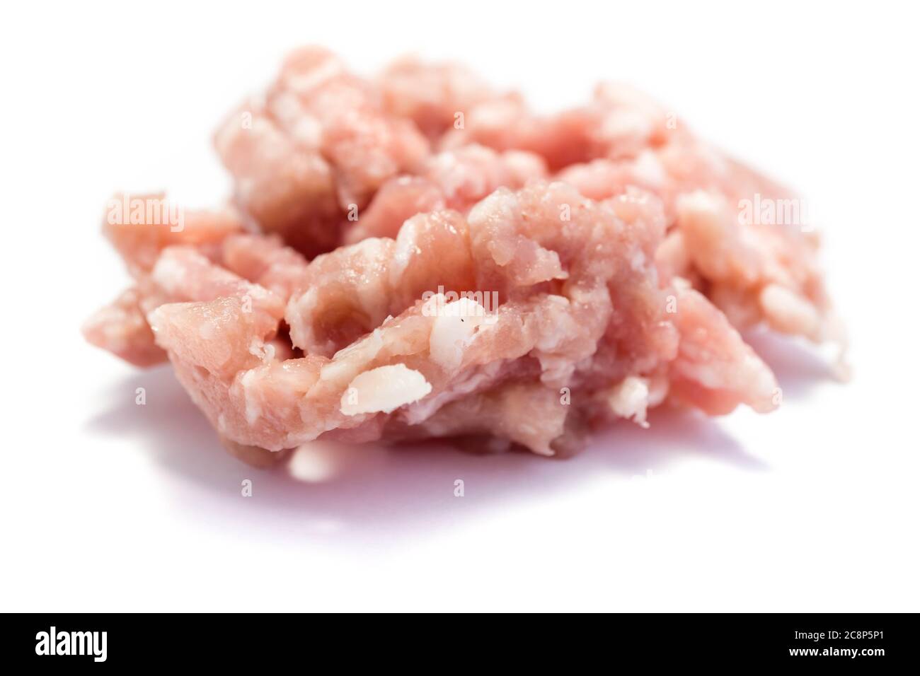 Raw minced meat isolated on white background Stock Photo