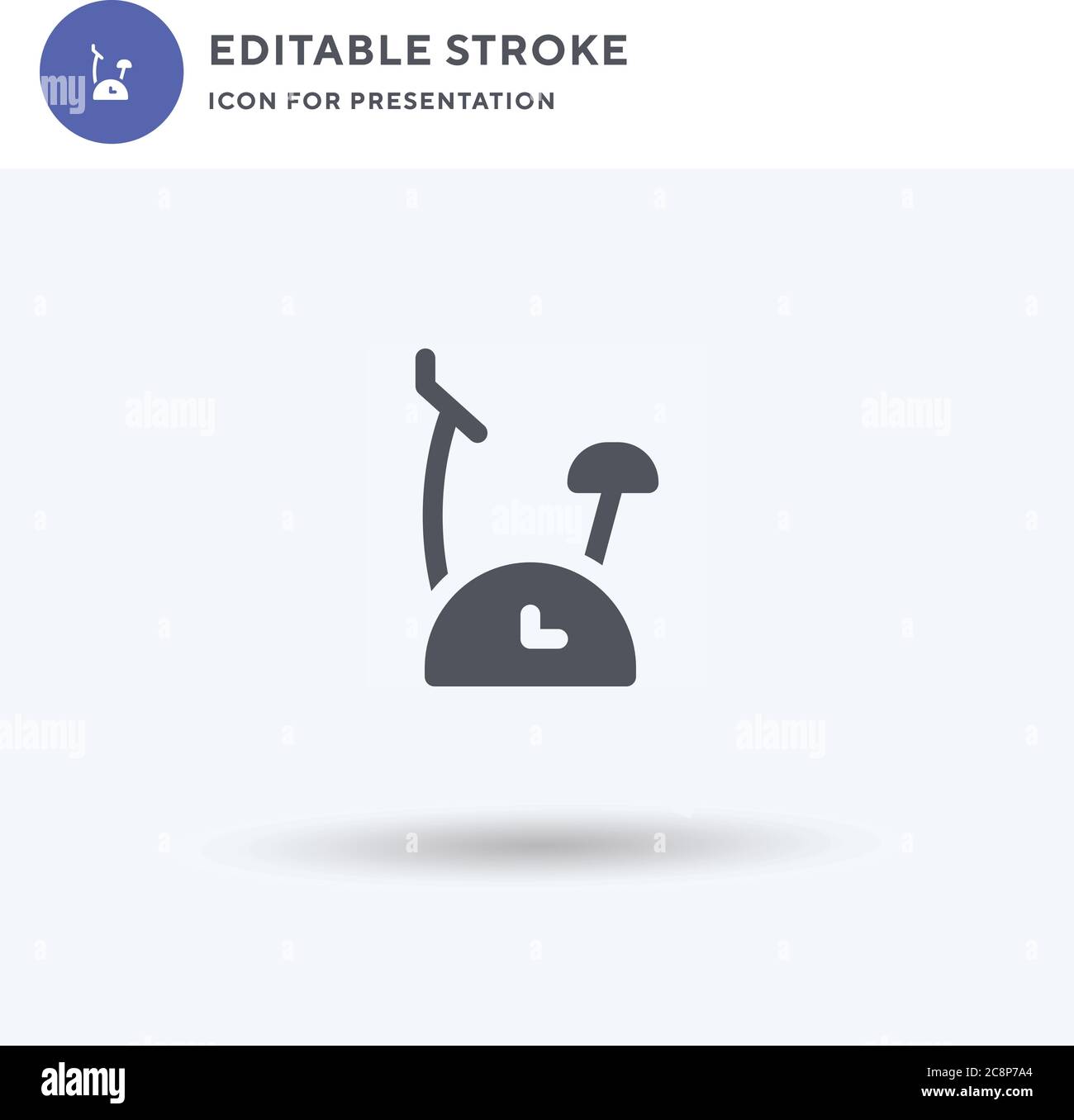 Stationery Bicycle icon vector, filled flat sign, solid pictogram ...