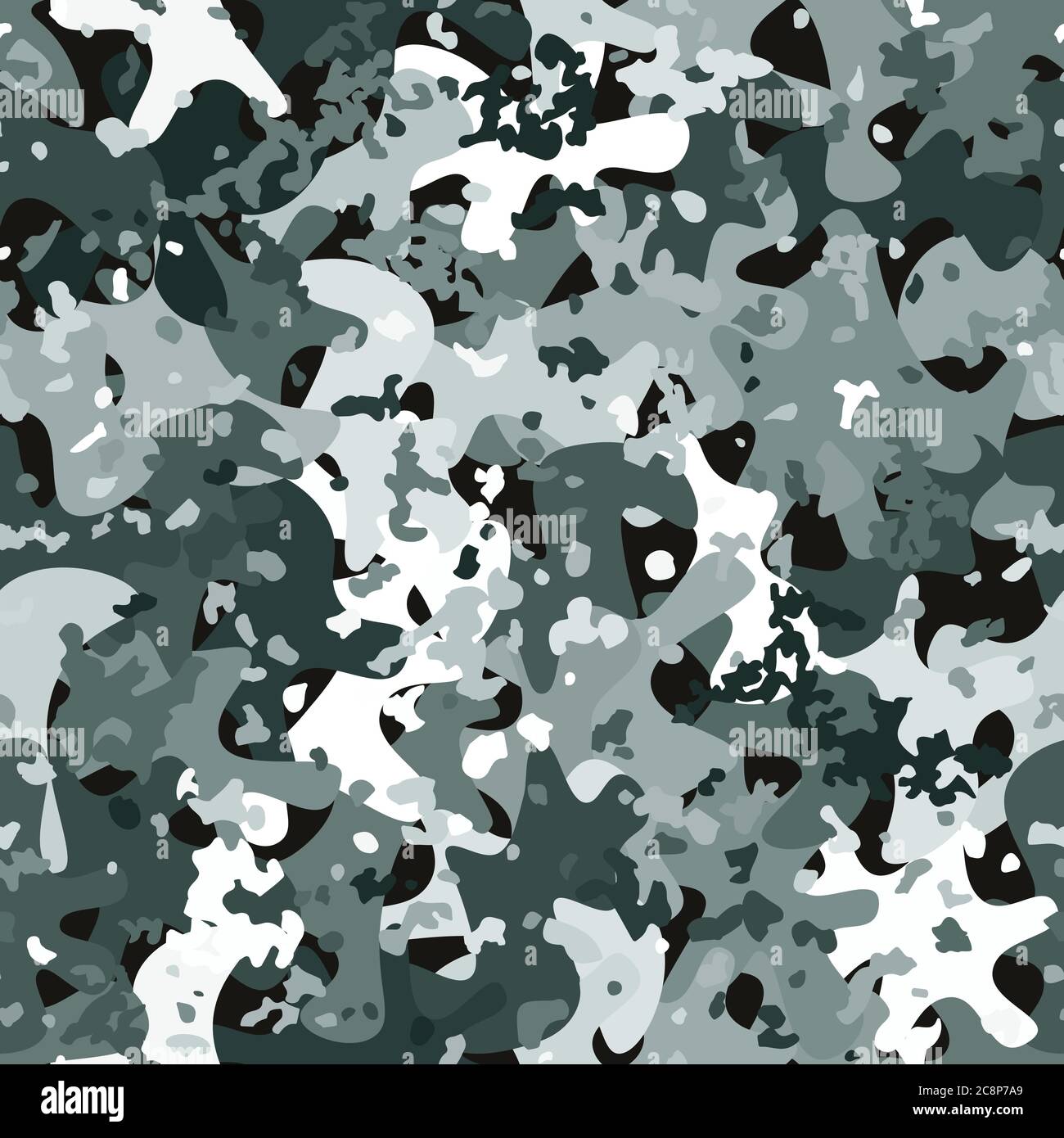 Seamless digital tundra spot camo texture vector for army textile