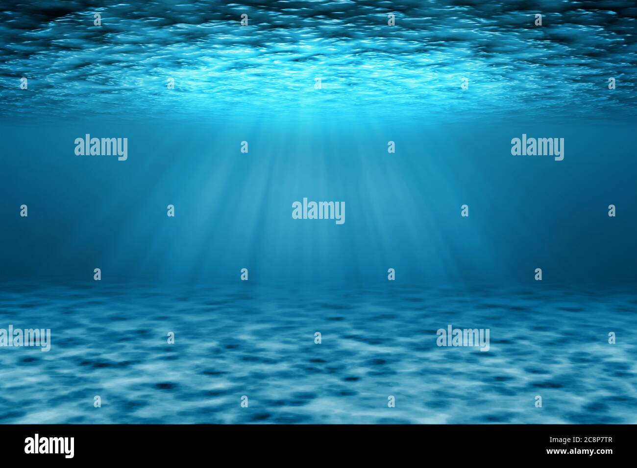 Underwater scene illustration with light rays Stock Photo Alamy