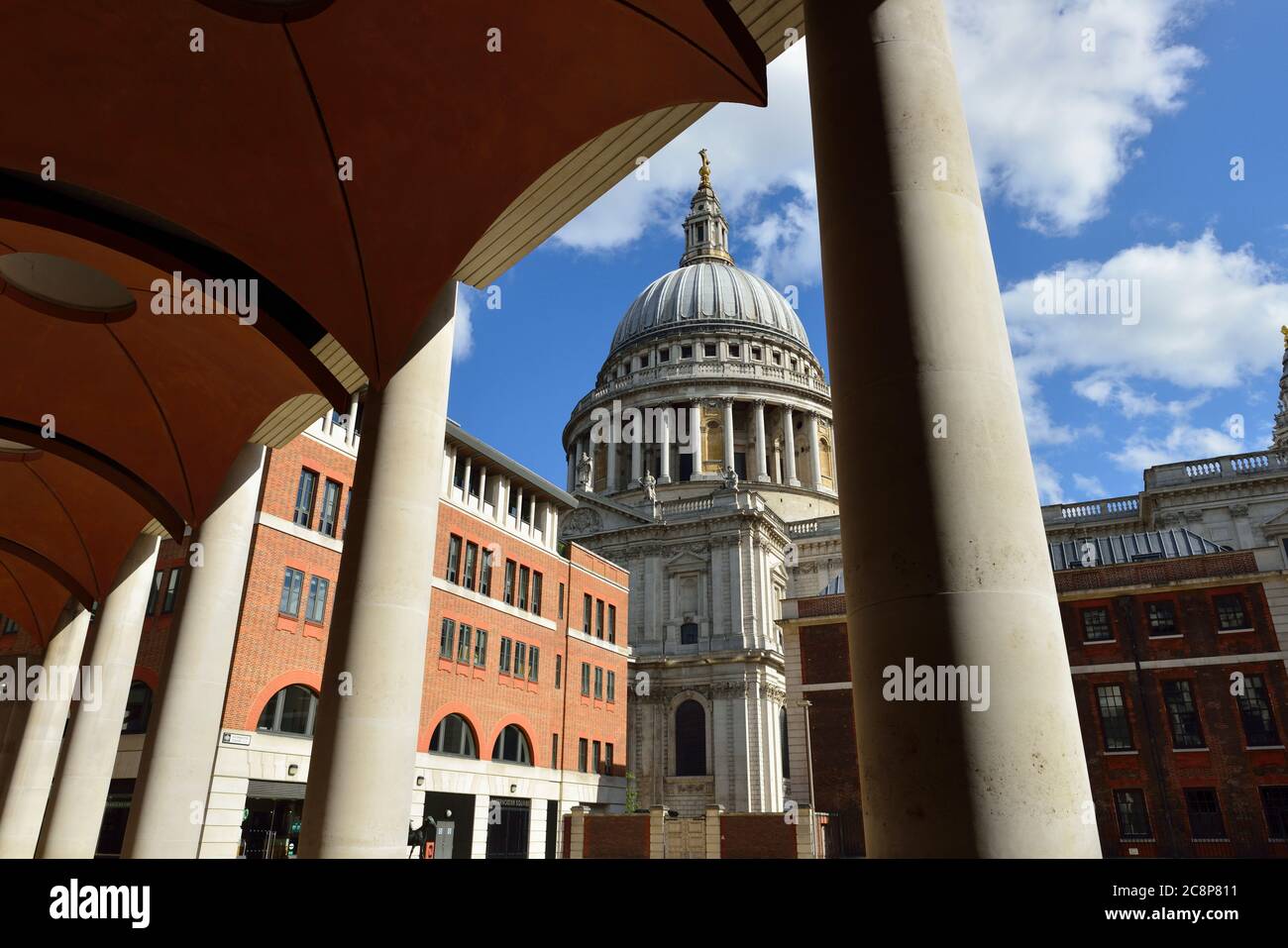 St Paul's Cathedral and Paternoster Square, London, United Kingdom Stock Photo