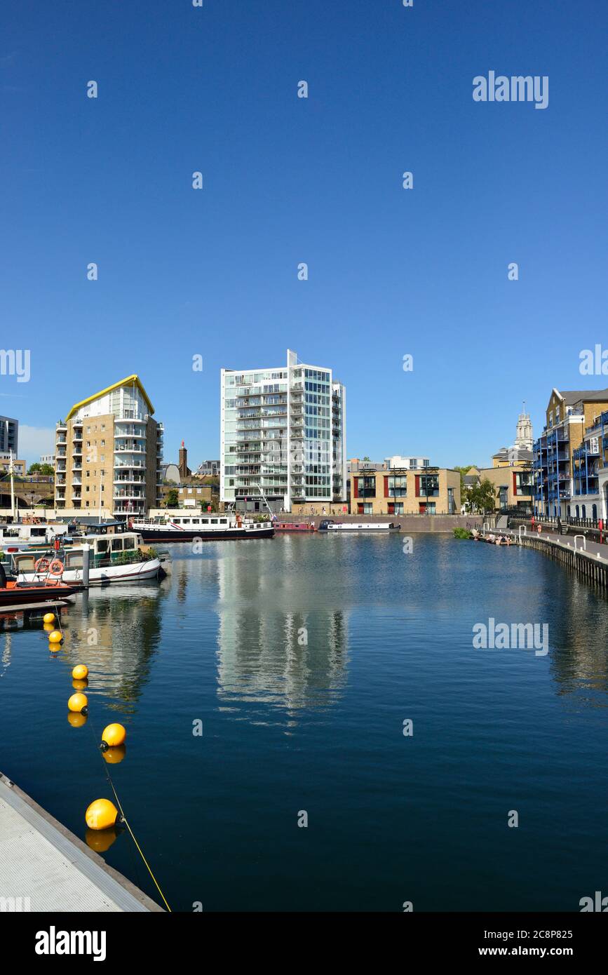 Limehouse Basin marina, Limehouse, East London, United Kingdom Stock Photo