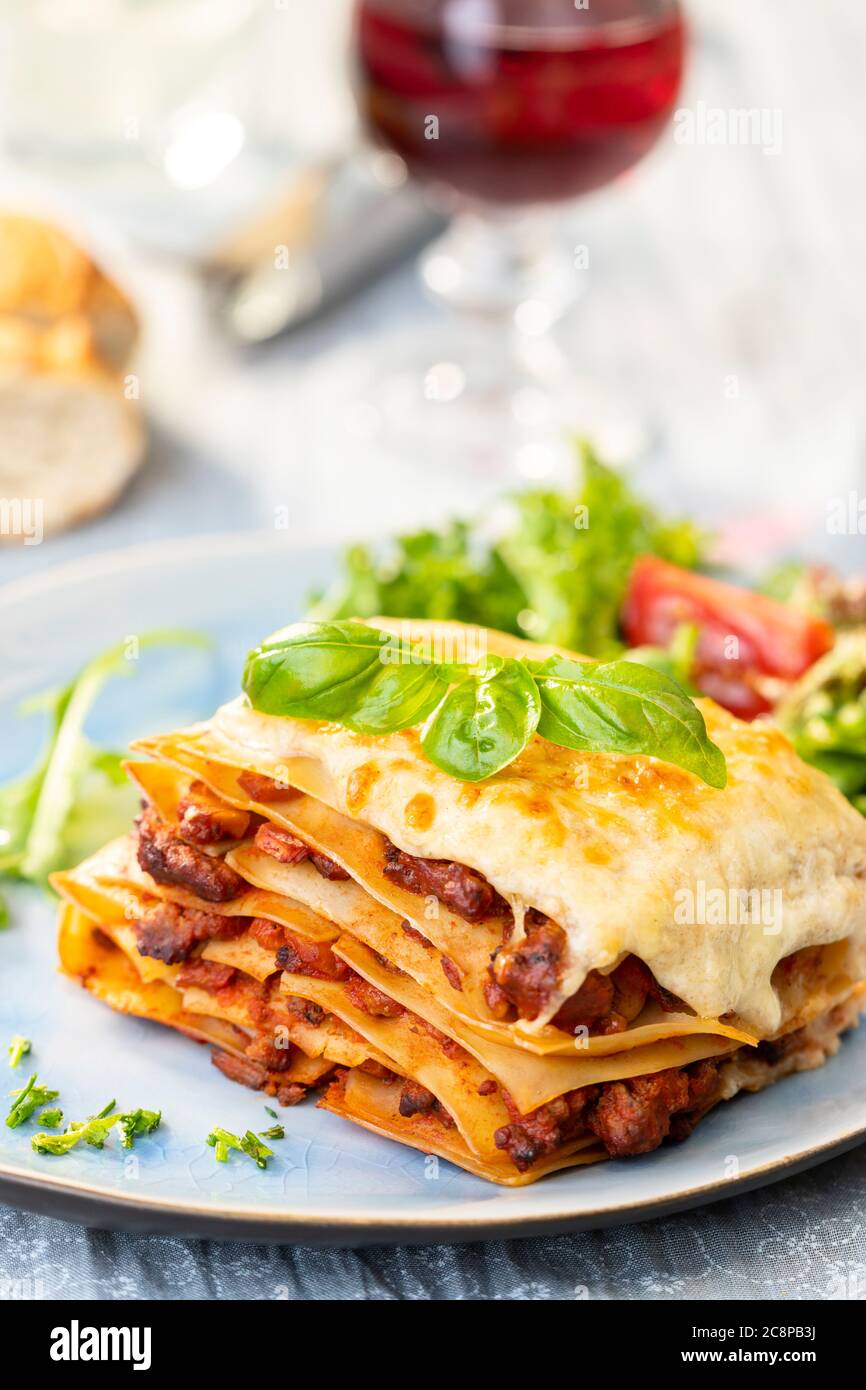 Red wine lasagna food hires stock photography and images Alamy