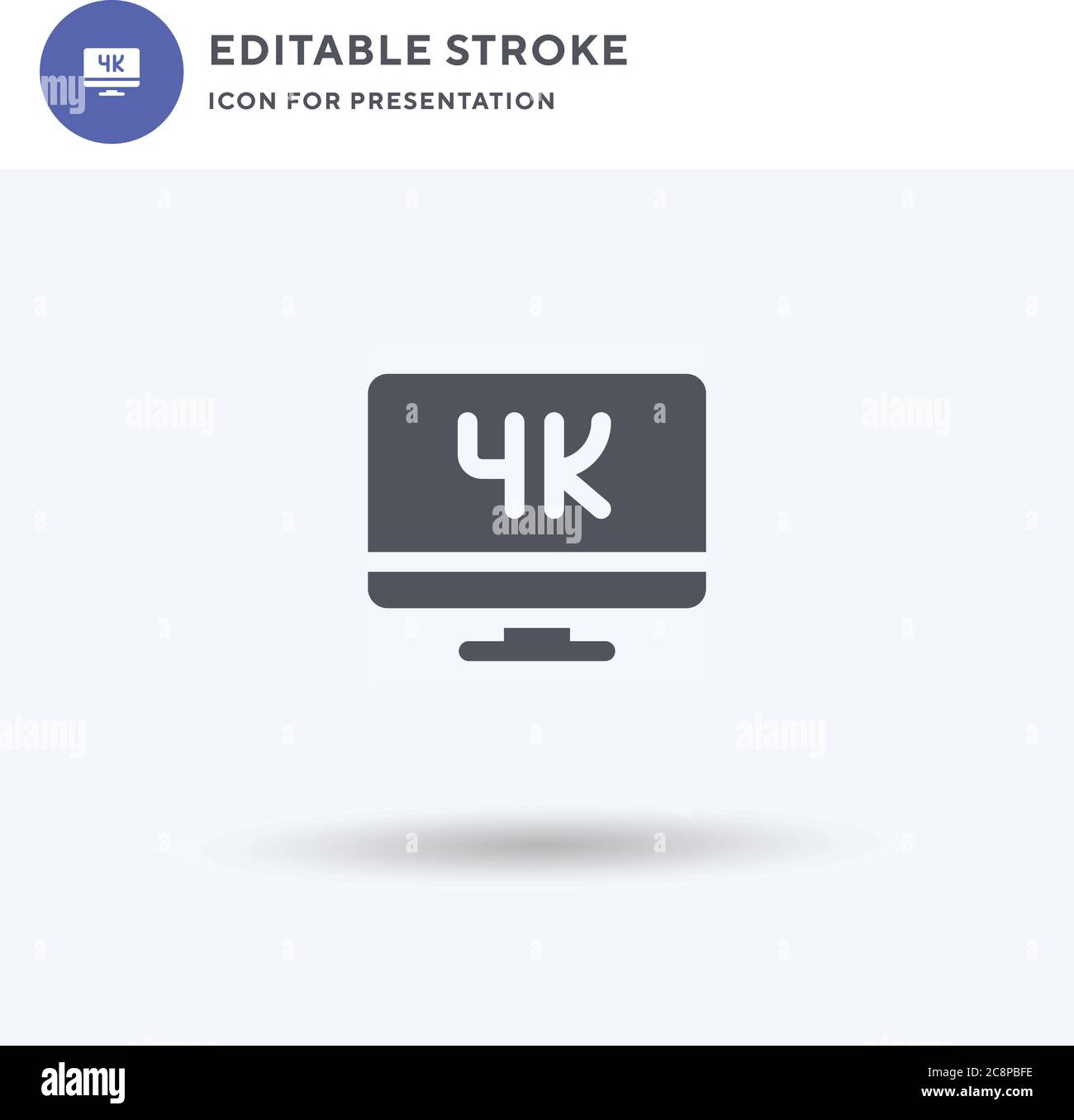 K icon vector, filled flat sign, solid pictogram isolated on white ...