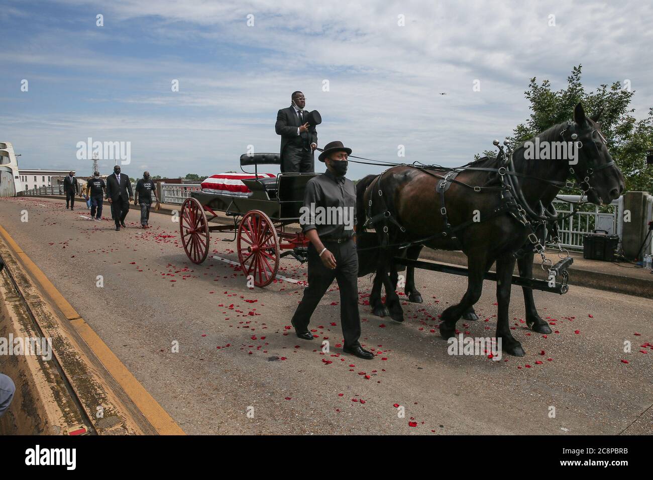 Selma, United States. 26th July, 2020. The casket containing the body
