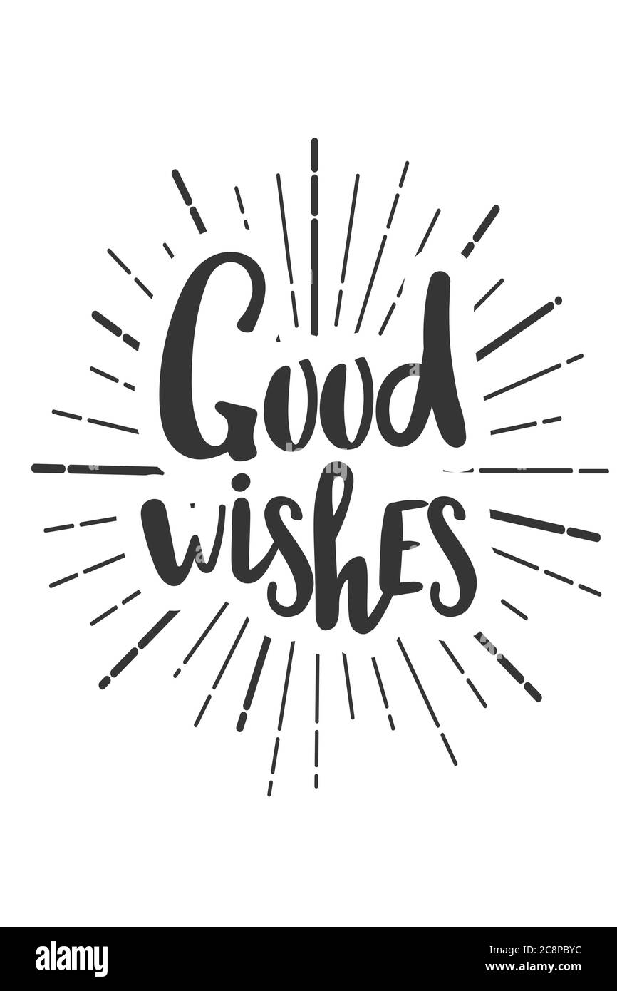 Good wishes Christmas wishes lettering in doodle style Stock Vector