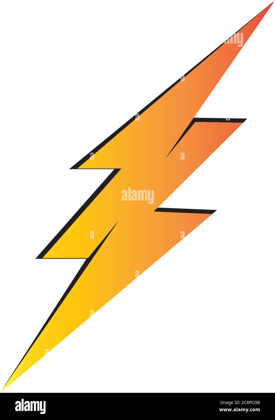 lightning thunder bolt electricity logo design template Stock Vector