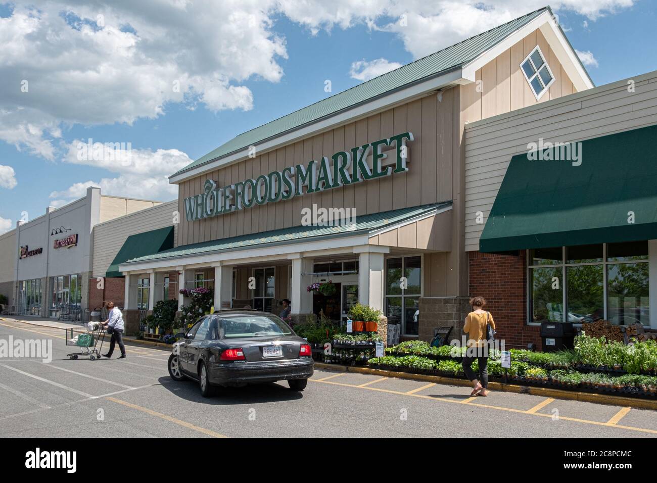 Whole Foods Grocery Store in Hadley, Massachusetts Stock Photo