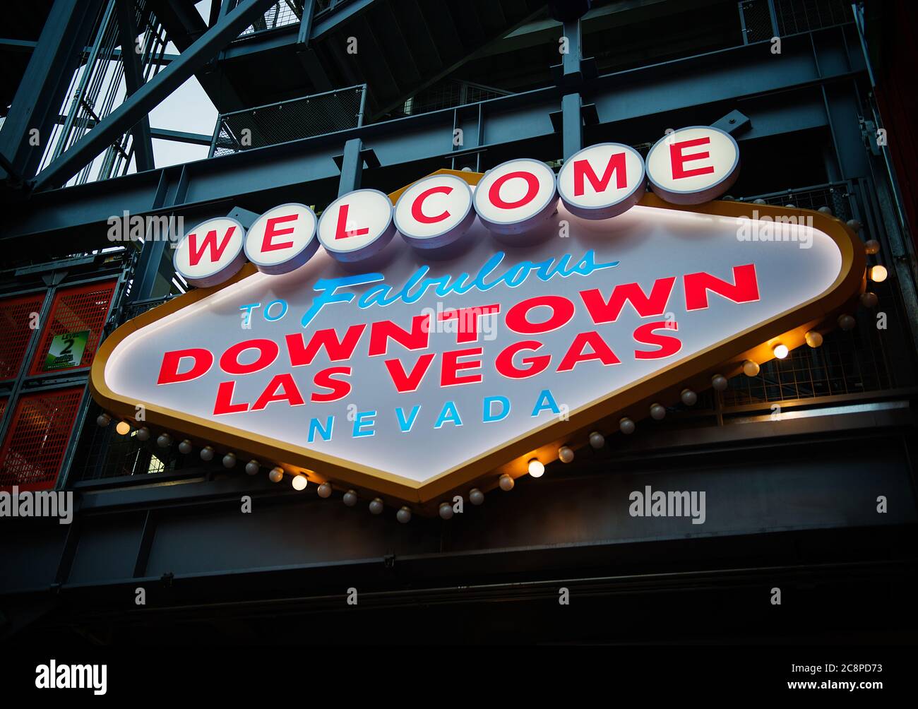 welcome to las vegas sign, Las Vegas, Nevada Stock Photo