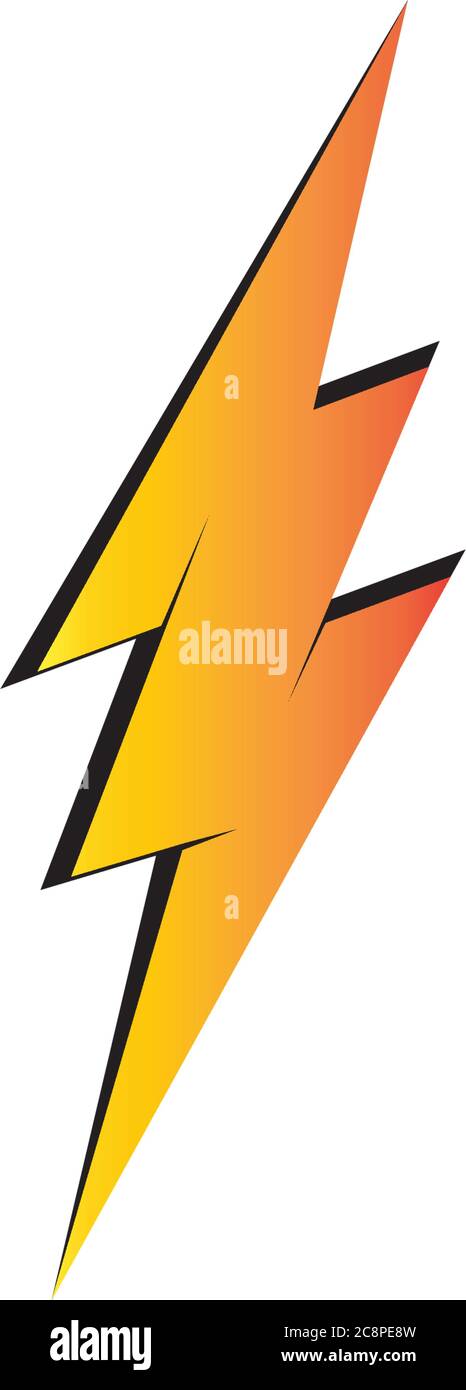 lightning thunder bolt electricity logo design template Stock Vector ...