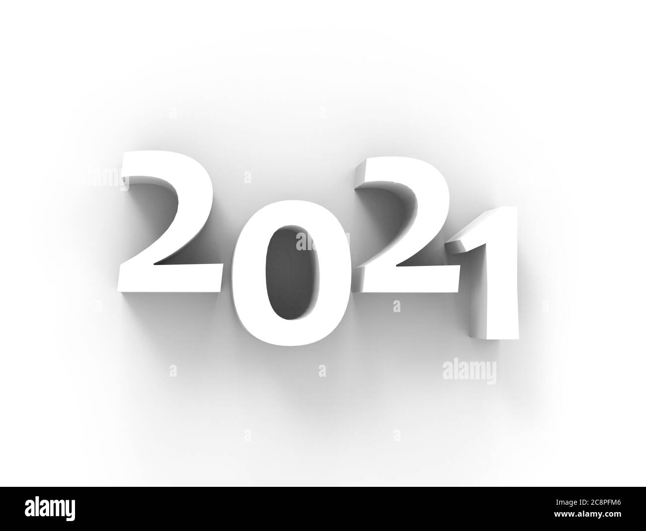 Happy New Year 2021 - 3D illustration Stock Photo