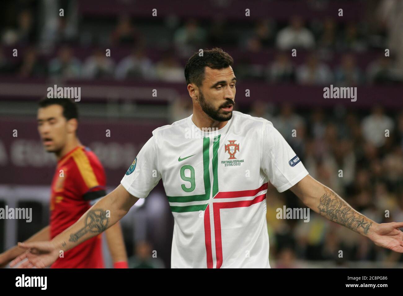Hugo Almeida During the Euro 2012, Portugal   -  Spain on June 27, 2012 in  Donbass Arena, Donetsk - Photo Laurent Lairys / DPPI Stock Photo