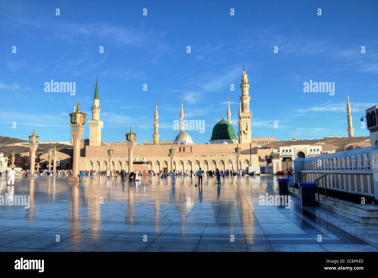 Medina / Saudi Arabia - 13 Dec 2019: Prophet Mohammed Mosque - Al Masjid an Nabawi - Medina - Saudi Arabia Stock Photo