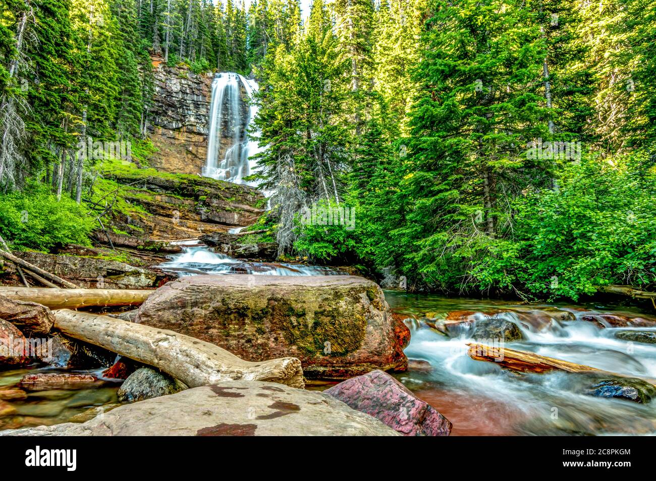 Virginia falls glacier national park hi-res stock photography and ...