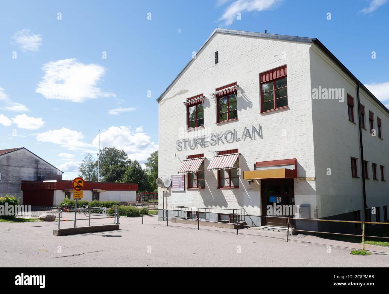 Hedemora, Sweden - July 10, 2020: The Stureskolan elementary school building. Stock Photo