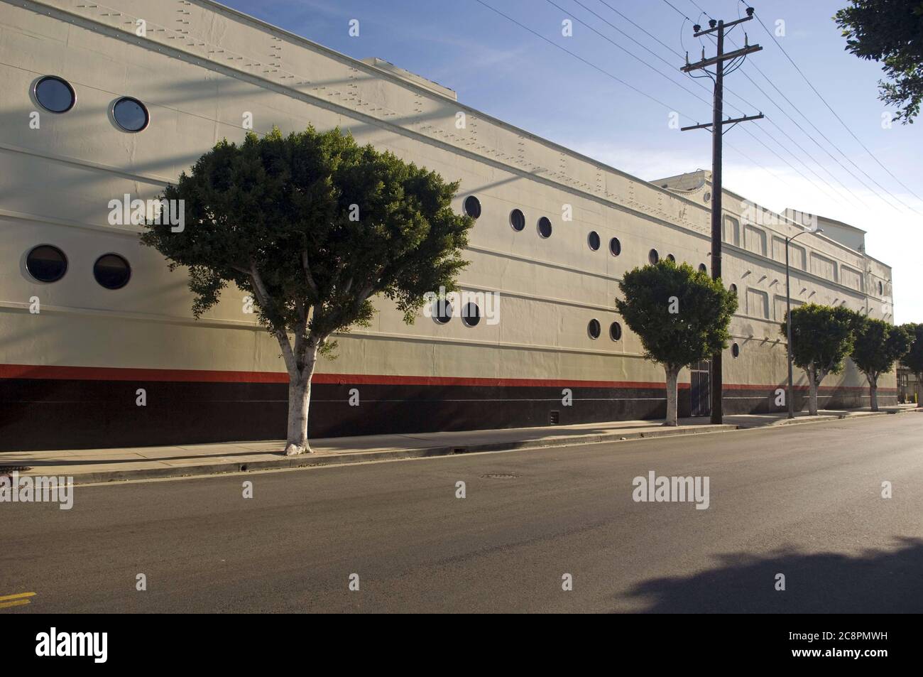 Nautical moderne architecture of the historic Coca Cola Bottling Plant in downtown Los Angeles, CA Stock Photo