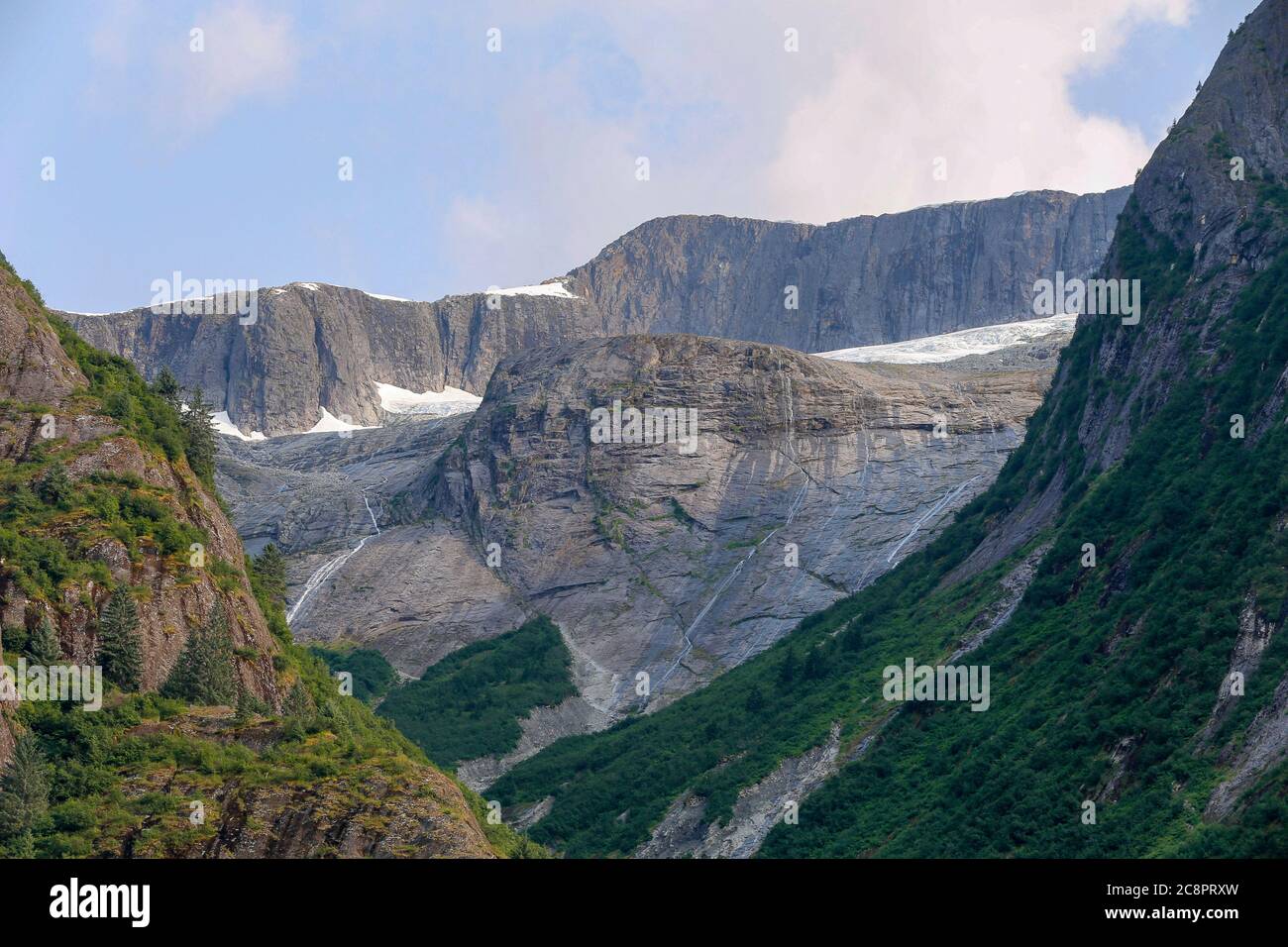 view of mountains in the snow near Juneau, Alaska, USA Stock Photo - Alamy