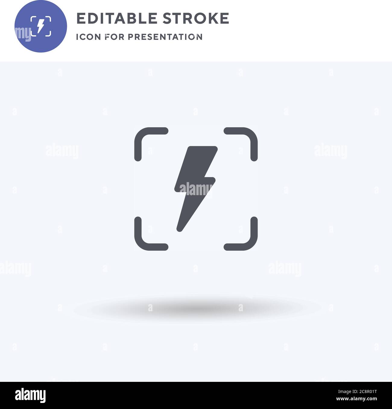 Flash Symbol icon vector, filled flat sign, solid pictogram isolated on