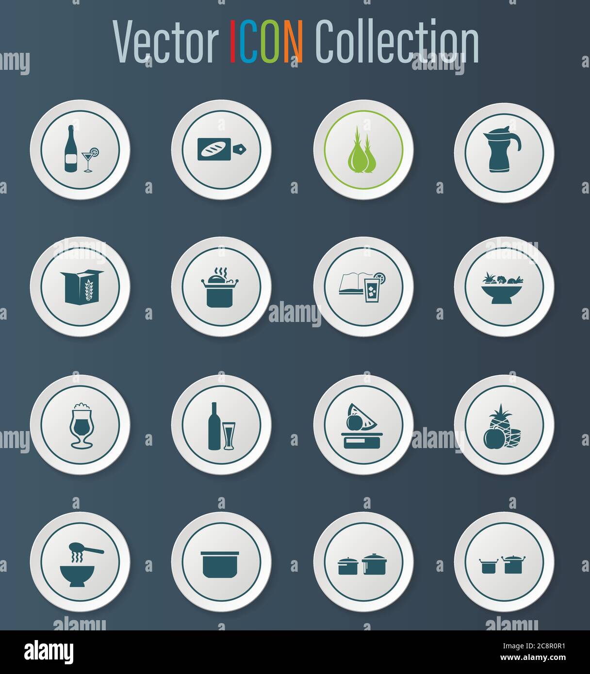 Food and kitchen icons set Stock Vector Image & Art - Alamy