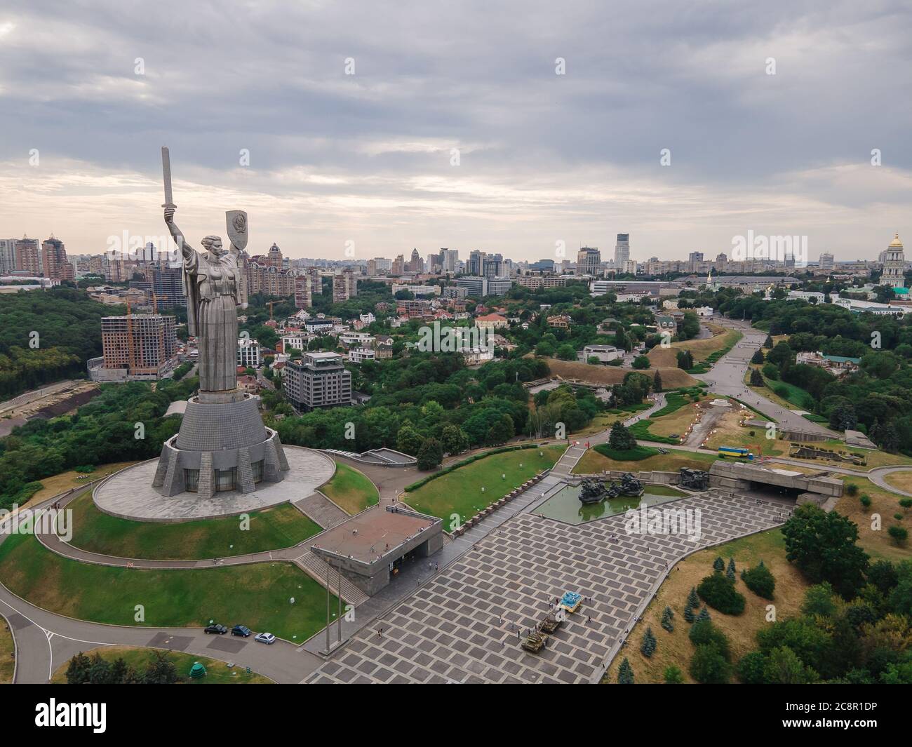 Historical monument of Ukraine : Motherland Monument in Kyiv Stock Photo