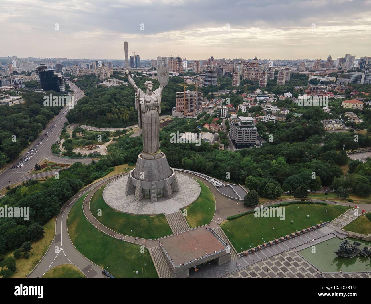 Historical monument of Ukraine : Motherland Monument in Kyiv Stock Photo