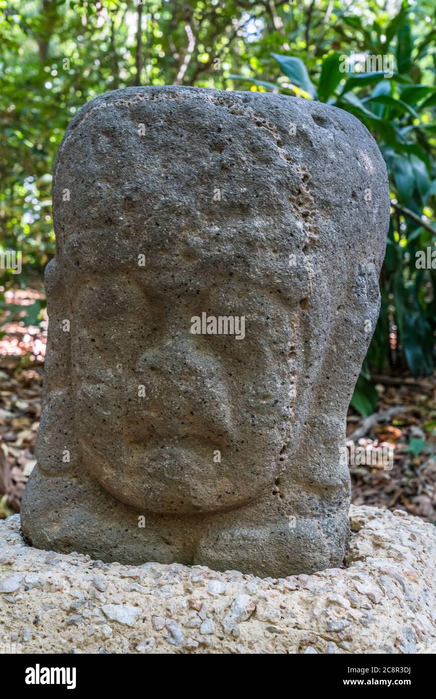 Monument 65, the Acrobat, from the Olmec ruins of La Venta. Preclassic
