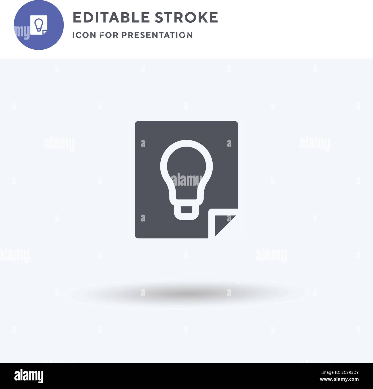 Idea icon vector, filled flat sign, solid pictogram isolated on white, logo illustration. Idea icon for presentation. Stock Vector