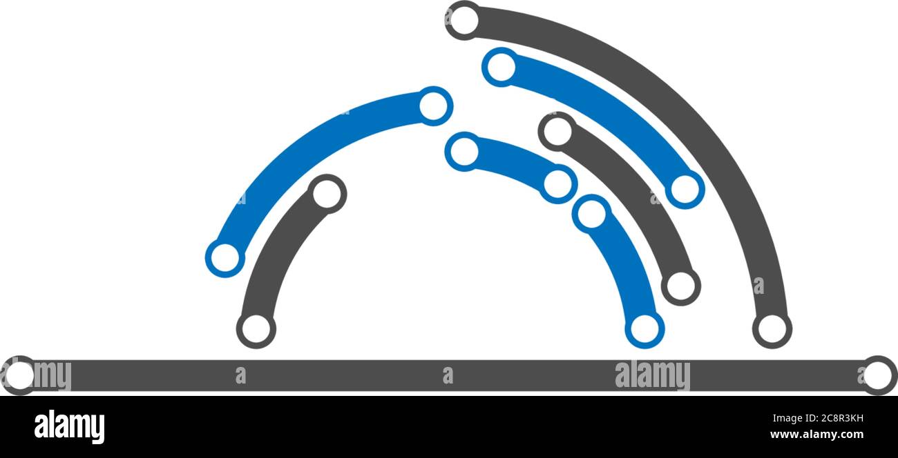 Sound wave icon logo design vector illustration Stock Vector