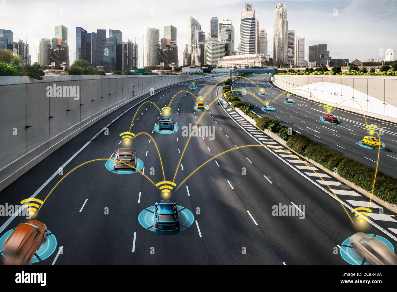 Autonomous car sensor system concept for safety of driverless mode car