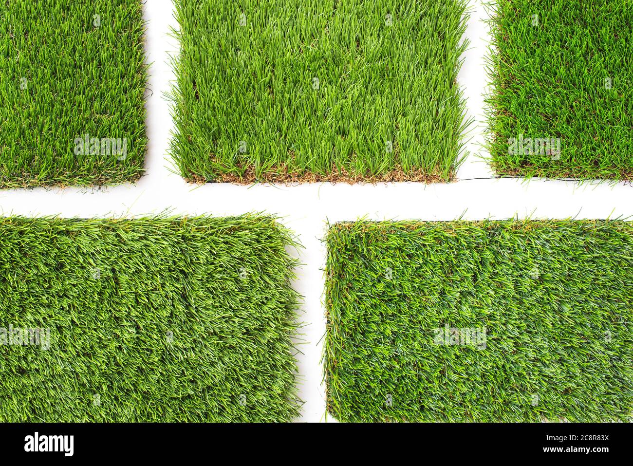 Detail of types of artificial grass in a sample book Stock Photo Alamy